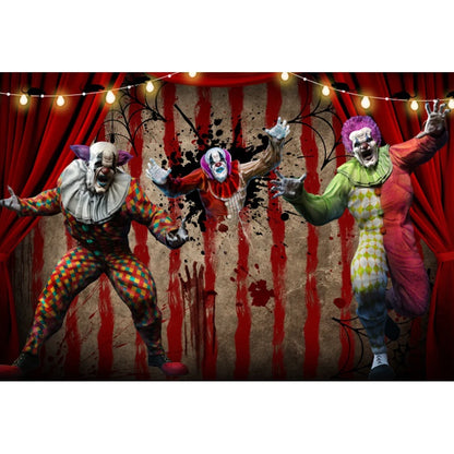Haunted Carnival Halloween Backdrop - Spooky Circus Photography Prop