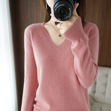 V-neck Pullover Lace Neck Sweaters
