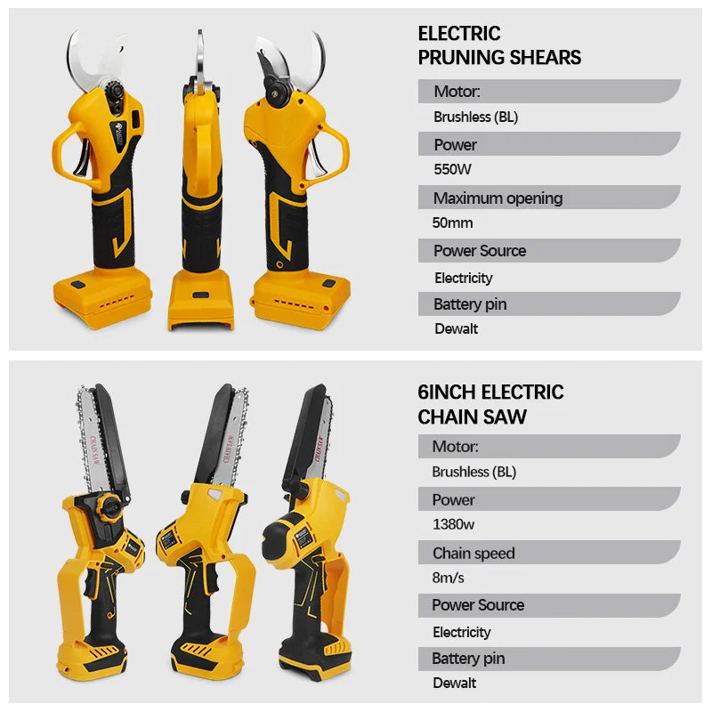 Brushless Electric Telescoping Pole High Branch Chainsaw