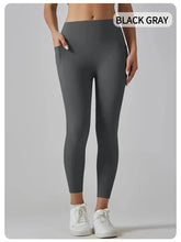 High Waist Casual Exercise Pants with Pocket