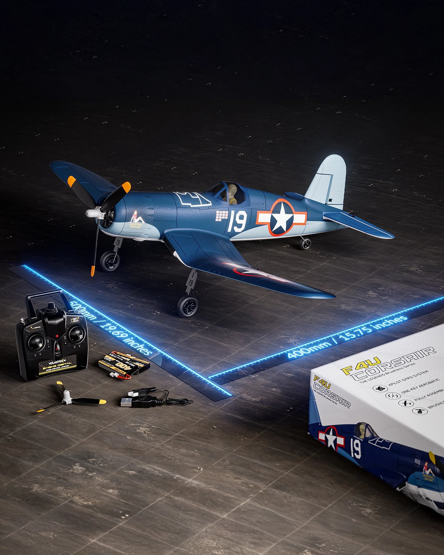 Volantexrc Brushless F4U Corsair 4-Channel Remote Control Plane