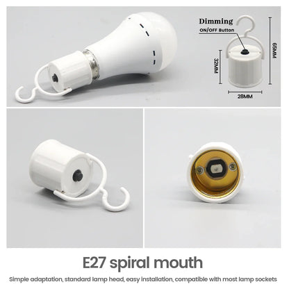 Rechargeable Emergency LED Light Bulb E27 – 1500mAh Power Outage Battery Backup Lamp