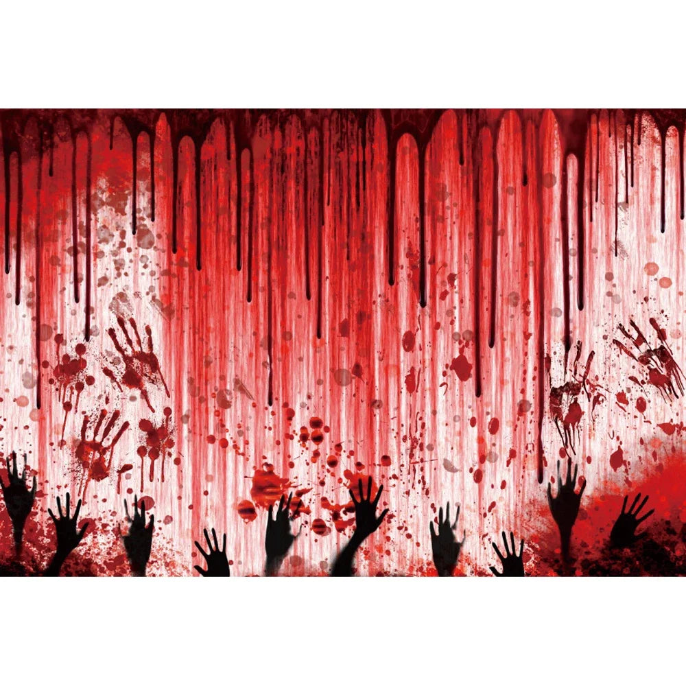 Scary Bloody Halloween Backdrop for Horror Photo Studio Props