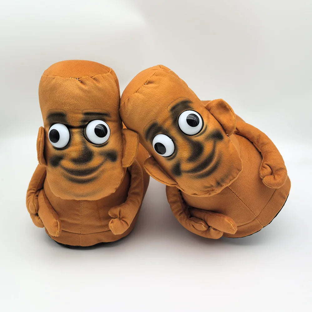 Italian Brainrot Tung Tung Plush Slippers