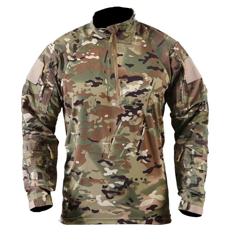 Men's Tactical Multicam Field Combat Long-Sleeve Shirt