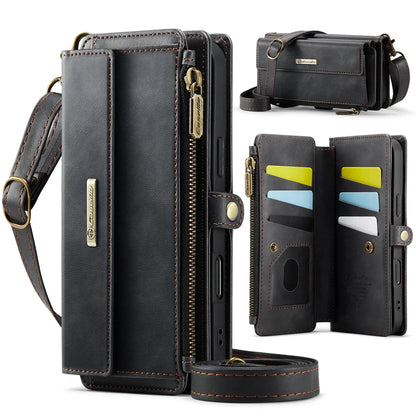 RFID Blocking Slim Leather Flip Wallet Case for iPhone