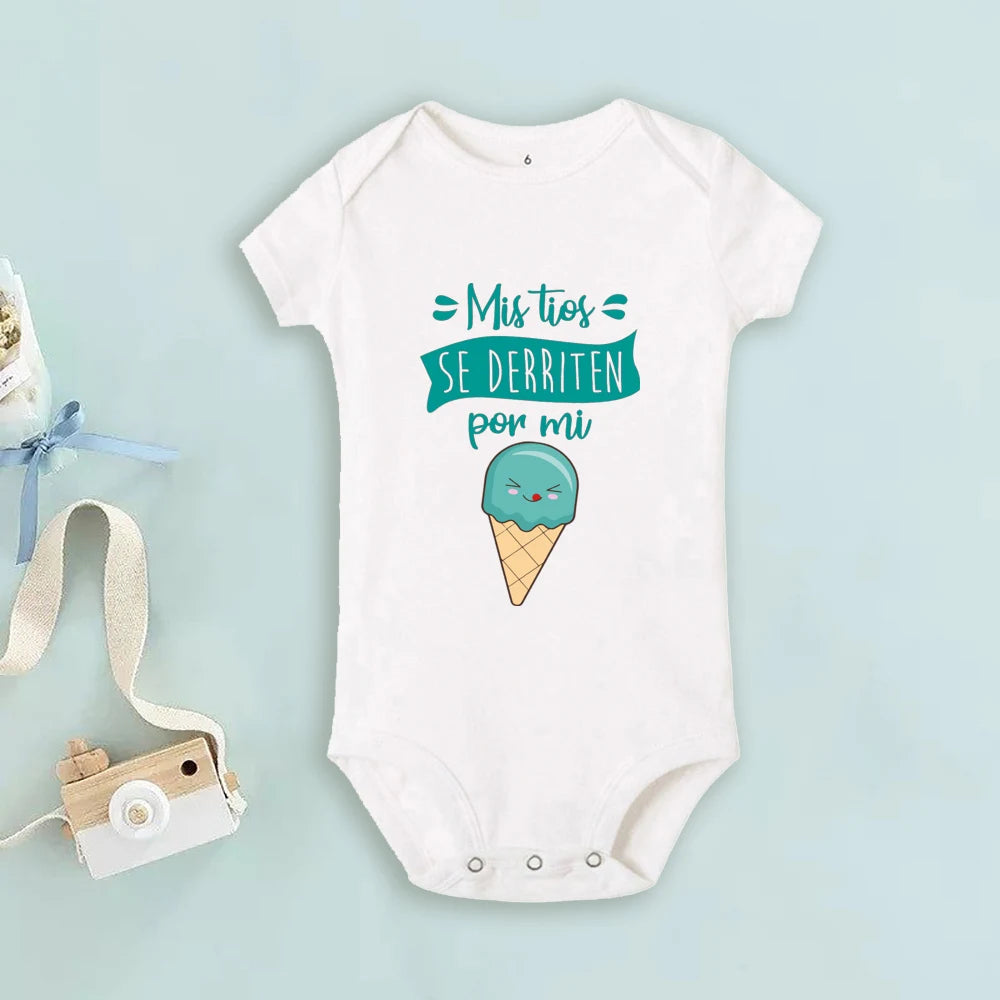 My Uncle Loves Me Very Much Print Baby Bodysuit