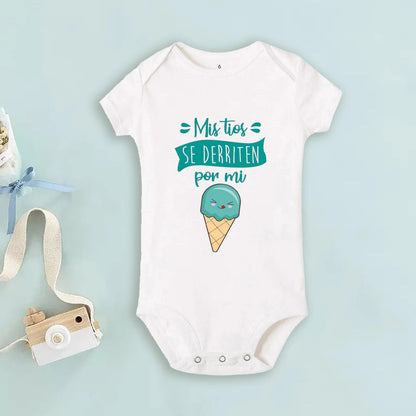 My Uncle Loves Me Very Much Print Baby Bodysuit