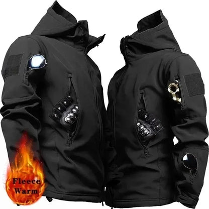 Men's Hooded Casual Military Outdoor Utility Jacket