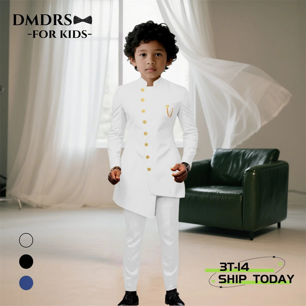 DMDRS Boys' 2-Piece Formal Suit Set – Blazer & Pants Outfit