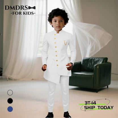 DMDRS Boys' 2-Piece Formal Suit Set – Blazer & Pants Outfit