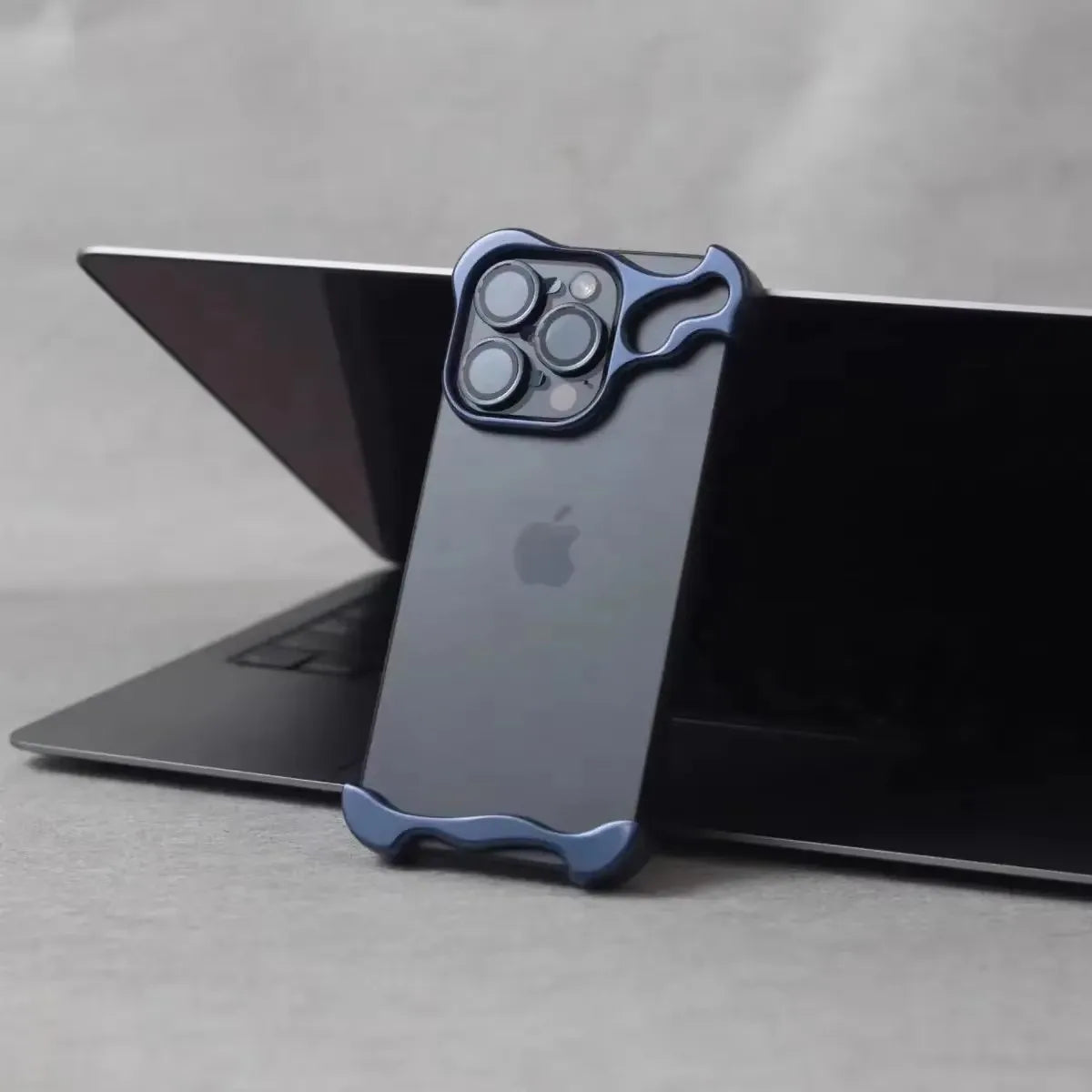Luxury Metal Bumper Phone Case with Camera Lens Protection for iPhone