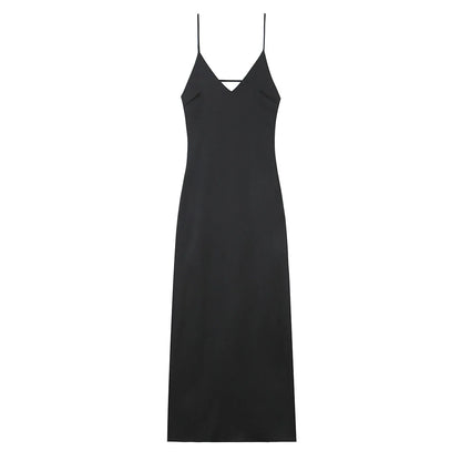 Yellow Stain Sleeveless Loose Fit Dress