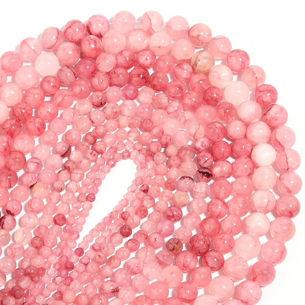 Natural Stone Jade Loose Spacer Beads for DIY Jewelry