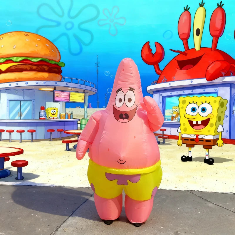Adult Inflatable Patrick Star Costume – Full-Body Blow-Up Character Cosplay Outfit