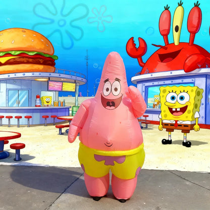 Adult Inflatable Patrick Star Costume – Full-Body Blow-Up Character Cosplay Outfit