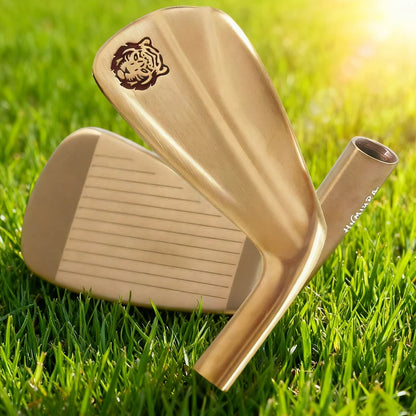 Rose Gold Golf Iron Head and Headcover 4-9P No Shafts