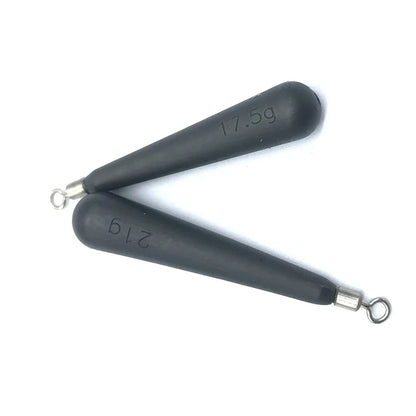 Matte Black Skinny Tungsten Drop Shot Weights Set for Bass Fishing