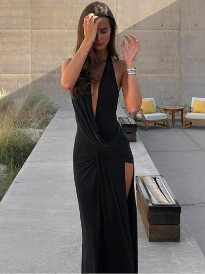 Sisterlinda Long Backless Sleeveless Dress