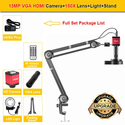 YIZHAN 150X Digital Microscope 4K 60MP HDMI USB