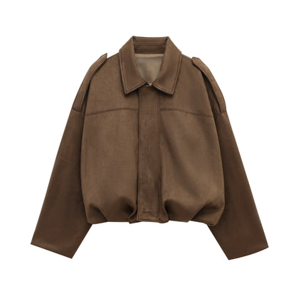 Women's Vintage O-Neck Single-Breasted Jacket
