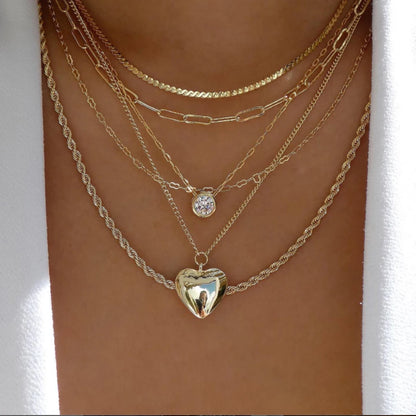 5pcs Simple Braided Bead Chain Necklaces