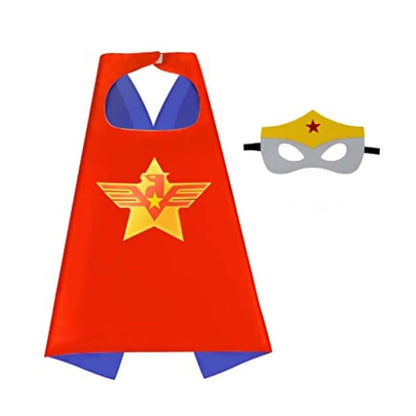 Kids' Superhero Capes & Masks Set – Cartoon Dress-Up Costume Party Favor
