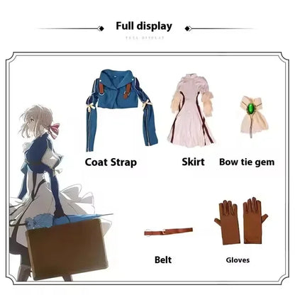Anime Violet Evergarden Cosplay Costume Set – Uniform Dress Outfit for Women
