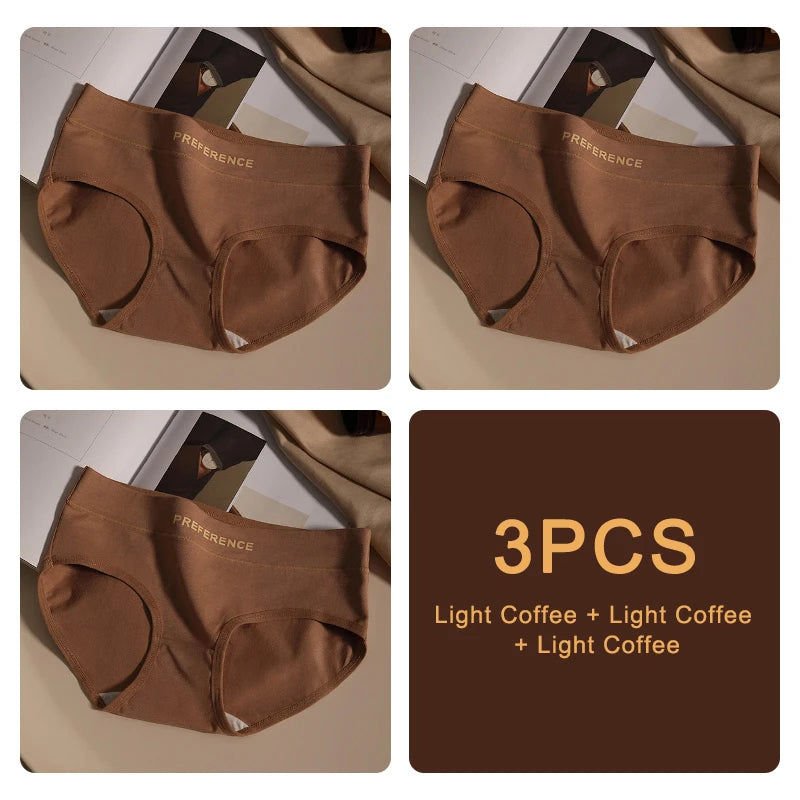 3PCS Seamless Soft Cotton Briefs