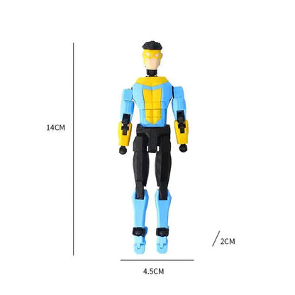 3d Printed Blue-Masked Invincible T13 Dummy Multi-Jointed Action Figure