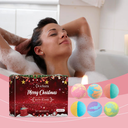 OceAura Festive Christmas Bath Bombs Gift Set