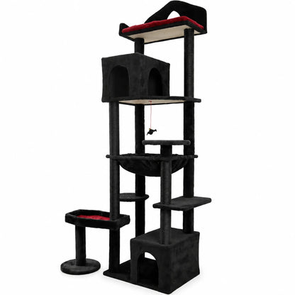 82" Gothic Cat Tree Tower with Coffin Bed & Condos