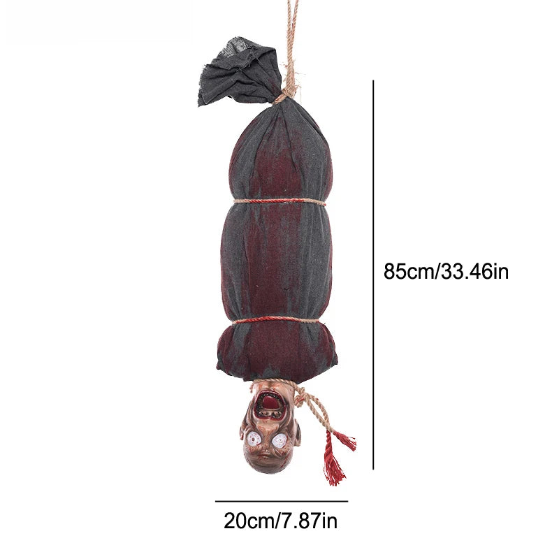 Spooky Halloween Hanging Ghost Decor – Creepy Tattered Linen Grim Reaper Prop for Haunted House, Yard & Party Decor