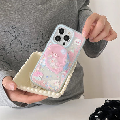 Cute Dolphin Magnetic Phone Case with Stand