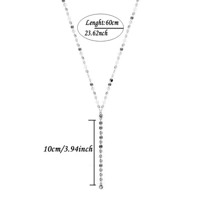 Stainless Steel Multilayer Sequined Choker Necklace