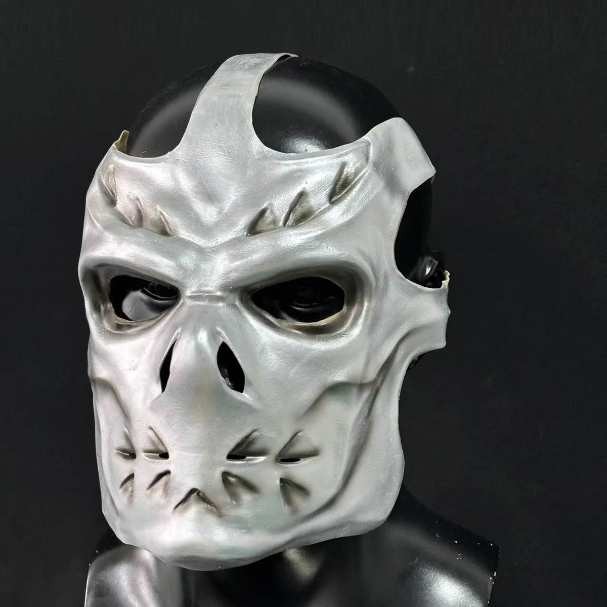 Jason Voorhees Silver Full-Head Latex Mask - Halloween Cosplay & Masquerade Prop