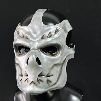 Jason Voorhees Silver Full-Head Latex Mask - Halloween Cosplay & Masquerade Prop