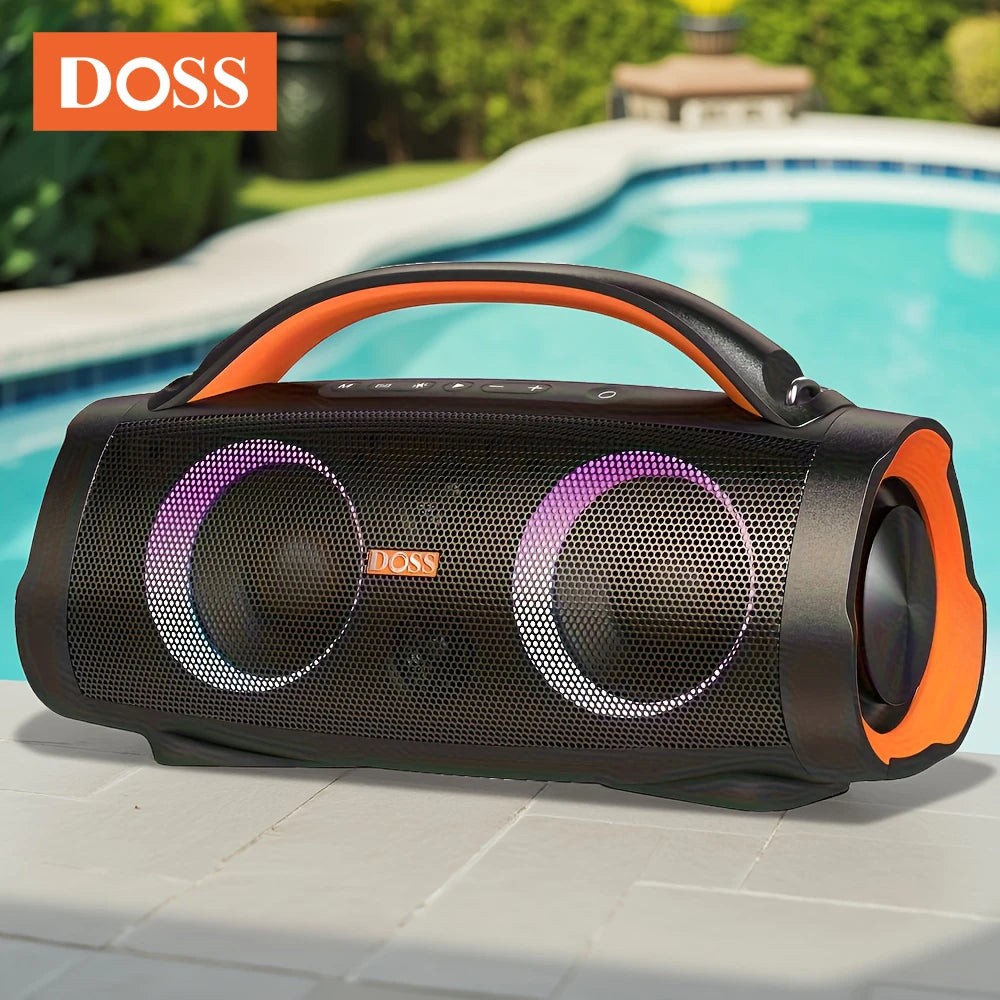 DOSS 100W Portable Bluetooth 5.3 Speaker – Outdoor IPX6 Waterproof Subwoofer