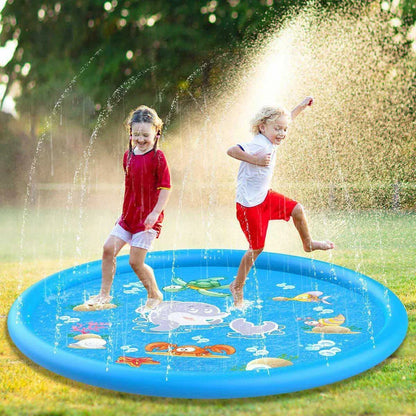 Kids Inflatable Water Sprinkler Splash Pad - Outdoor Lawn & Pool Play Mat