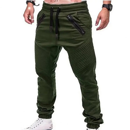 Drawstring Adjustable Slim Fit Athletic Pants