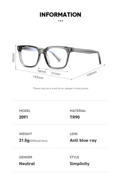 JMISUS Square Optical Eyewear