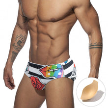 Colored Hearts Slim Fit Swimming Briefs