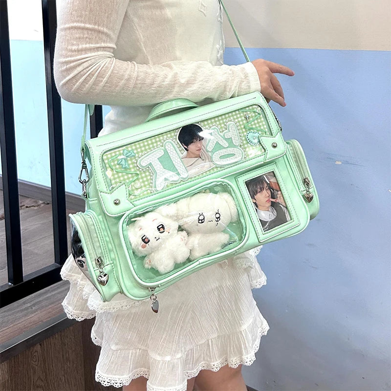 Y2K Harajuku Transparent Window Ita Bag Crossbody Shoulder Bag