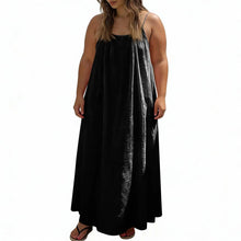 Backless Casual Solid Color Loose Fitting Sleeveless Dress