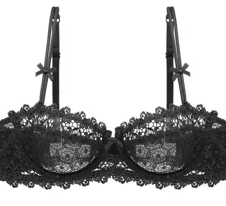 Lace Ultra-Thin Semi-Transparent Half Cup Bra