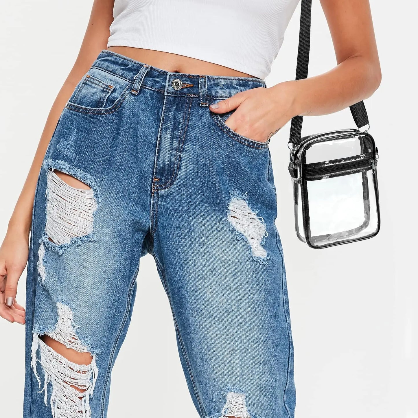 Clear Stadium Approved Shoulder Bag Bag With Front Pocket