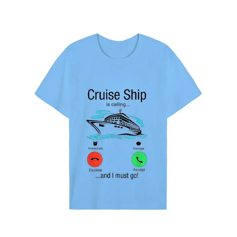 Unisex Casual Cruise Graphic T-Shirt – Short Sleeve Vacation Tee