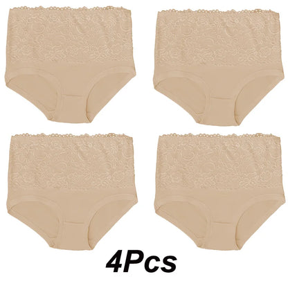 4Pcs Floral Crochet Briefs