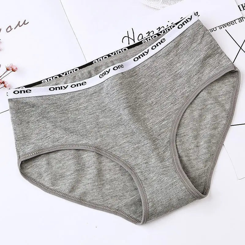 3-Pack Women's Pure Cotton Mid-Waist Briefs