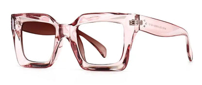 Vintage Oversized Square Anti Blue Light Reading Glasses